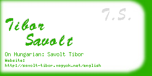 tibor savolt business card